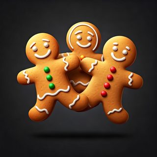 gingerbread cookie trio