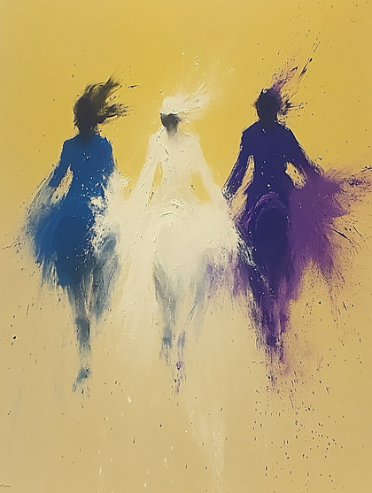 Three Figures in Motion