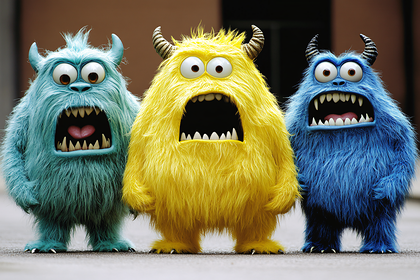 Three Furry Monsters