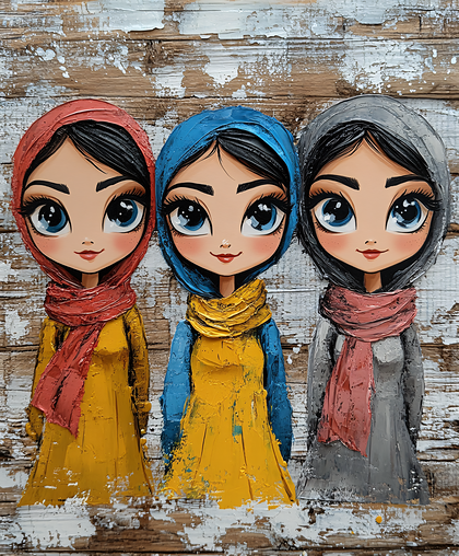 Three Girls With Hijabs