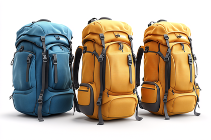 Three Hiking Backpacks