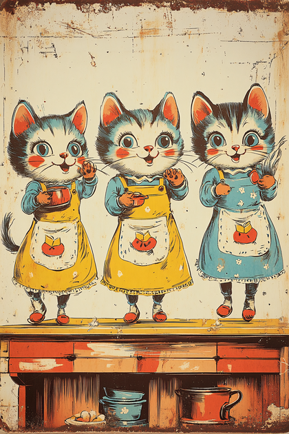 Three Kitchen Cats