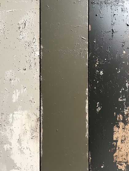 Three Painted Wood Planks