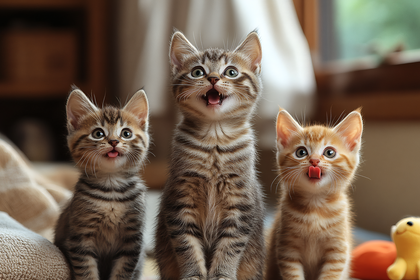 Three Playful Kittens