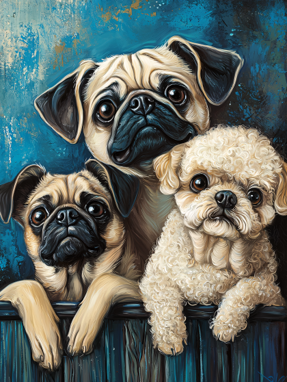 Three Playful Puppies