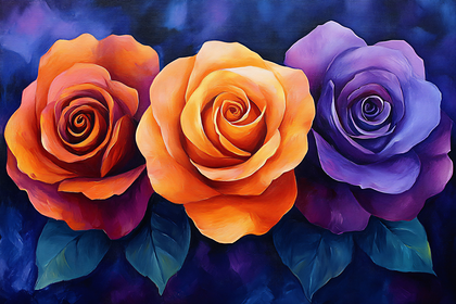 Three Roses Painting