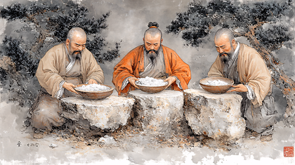 Three Sages With Bowls