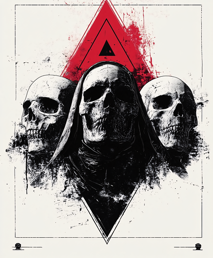 Three Skulls And Red Triangle