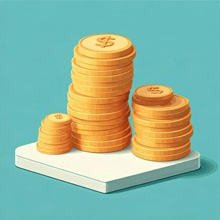 gold coin stacks