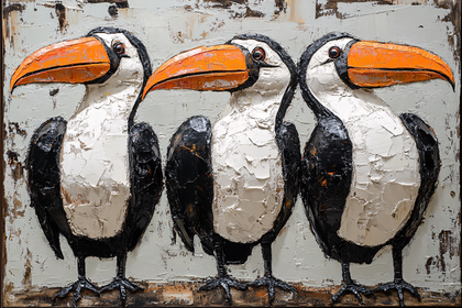Three Toucans Portrait