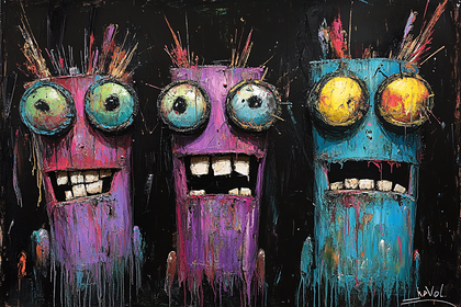 Three Whimsical Monsters