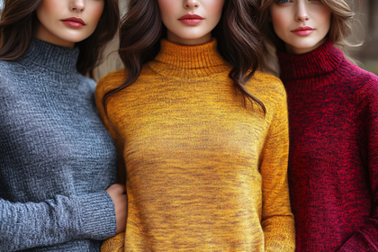Three Women in Turtleneck Sweaters