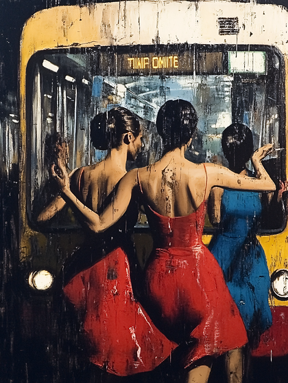 Three Women On A Subway