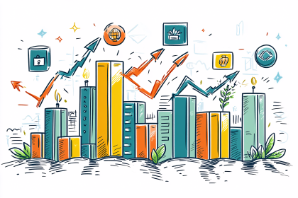 Thriving Cityscape Stock Market