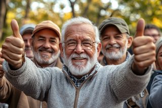 Thumbs Up Senior Citizens