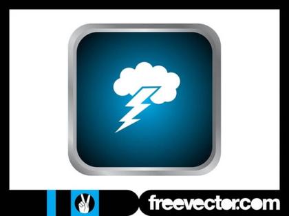 Thunderstorm Icon Free Vector