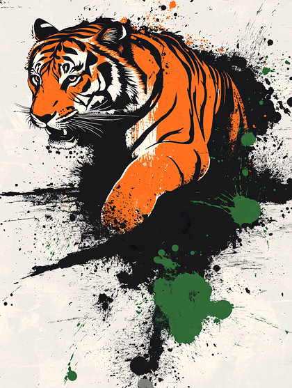 Tiger Abstract Splash