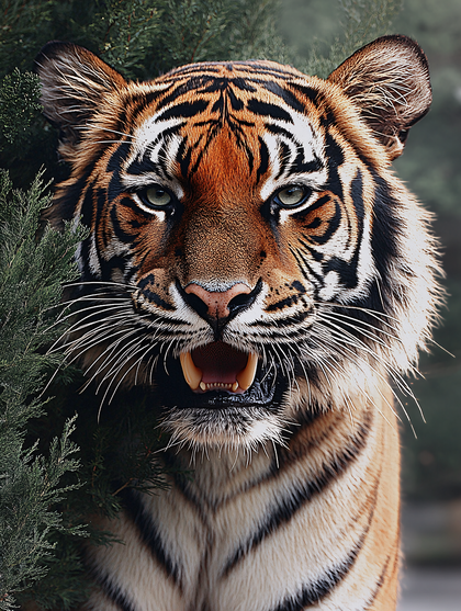 Tiger Face Close Up