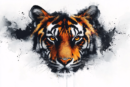 Tiger Face Watercolor