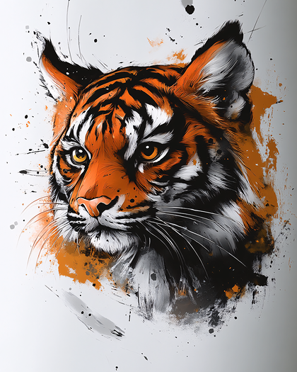 Tiger Head Splatter