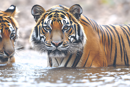 Tiger In Water
