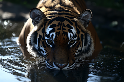 Tiger In Water