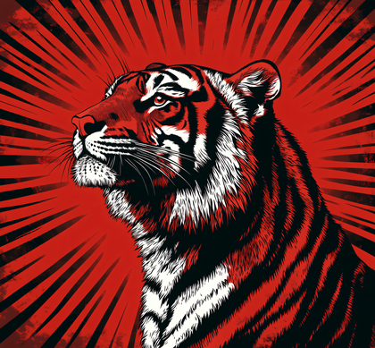 Tiger Portrait Graphic Illustration