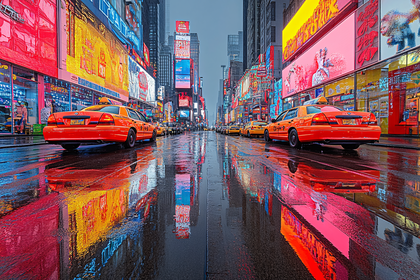 Times Square Reflections