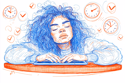 Tired Woman Working