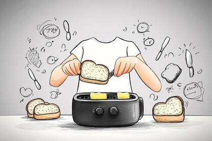 Toasting Hearts: A Whimsical Breakfast Scene