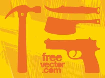 Tools and Weapons Free Vector