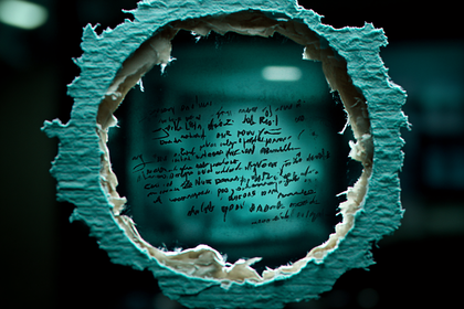 Torn Paper Frame With Handwritten Script