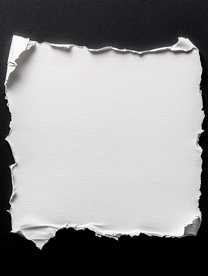 Torn White Paper On Black Background