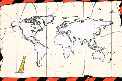 Torn World Map With Spyglass