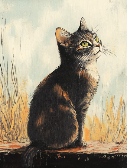 Tortoiseshell Cat Portrait