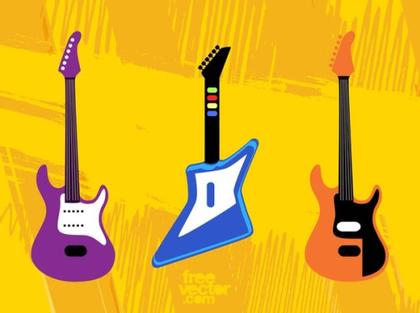 Toy Guitars Free Vector