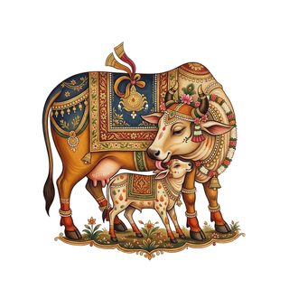 indian cow and calf