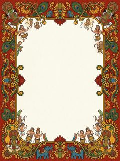 indian mural art border