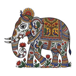 madhubani-style-elephant