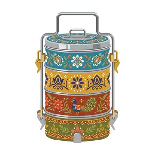 painted tiffin box