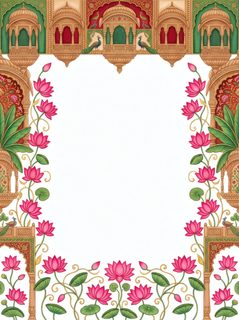 indian palace floral frame