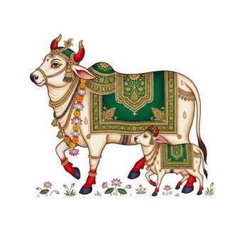 indian holy cow art
