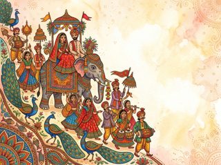 indian wedding elephant procession