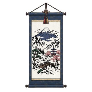 japanese landscape scroll