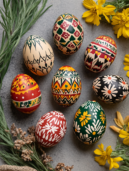 Traditional Painted Easter Eggs