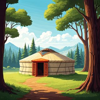 Forest Yurt Landscape