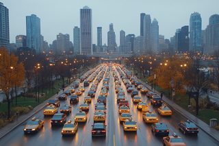 Traffic Jam In Chicago