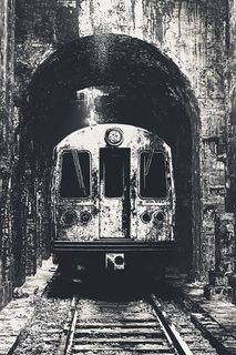 Train Emerging From Tunnel