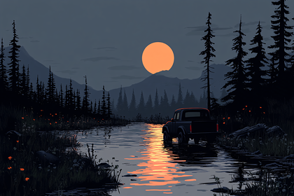 Tranquil Forest Night Drive