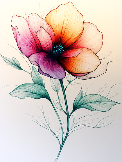 Translucent Floral Bloom